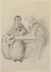 Bir masada oturan Çift by James Abbott McNeill Whistler