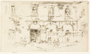 Aziz Augustine Manastırı Mahkemesi, Bourges by James Abbott McNeill Whistler