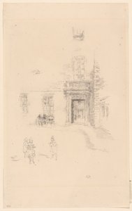 Avlu, Chelsea Hastanesi by James Abbott McNeill Whistler