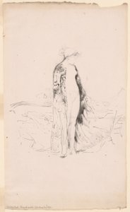 Drapeli Model, Kanepenin Yanında Duran by James Abbott McNeill Whistler