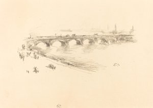Akşam, Little Waterloo Köprüsü by James Abbott McNeill Whistler