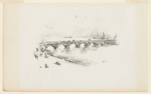 Akşam, Little Waterloo Köprüsü by James Abbott McNeill Whistler