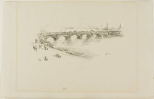 Akşam, Little Waterloo Köprüsü by James Abbott McNeill Whistler