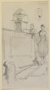 Bir çeşmenin yanında rakamlar by James Abbott McNeill Whistler