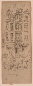 Çiçek Pazarı, Brüksel by James Abbott McNeill Whistler