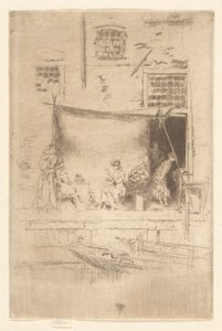 İkinci Venedik Setinden Meyve Tezgahı (Yirmi Altı Gravür Seti) by James Abbott McNeill Whistler