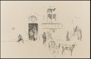 Gaiety Sahne Kapısı by James Abbott McNeill Whistler