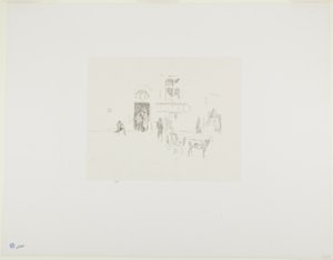 Gaiety Sahne Kapısı by James Abbott McNeill Whistler