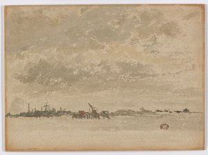 Gri ve Gümüş-Purfleet by James Abbott McNeill Whistler
