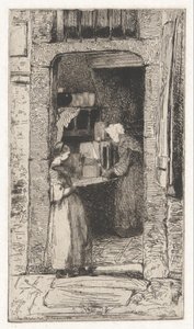 Fransız Setinden (Douze Eaux-Fortes d) La Marchande de Moutarde (Hardal Satıcısı), by James Abbott McNeill Whistler