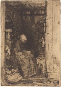 Paçavralı Yaşlı Kadın by James Abbott McNeill Whistler