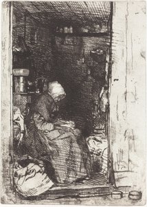 Paçavralı Yaşlı Kadın by James Abbott McNeill Whistler
