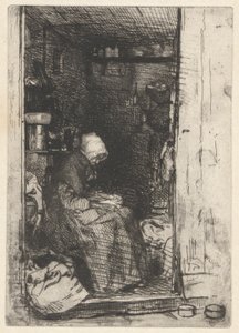 Fransız Setinden La Vielle aux Loques (Douze Eaux-Fortes d by James Abbott McNeill Whistler