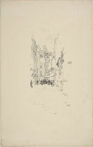 Küçük Mahkeme, Kumaş Fuarı by James Abbott McNeill Whistler