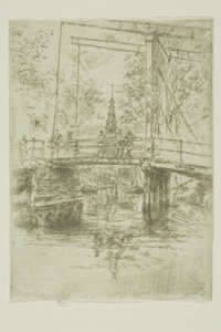 Küçük Asma Köprü, Amsterdam by James Abbott McNeill Whistler