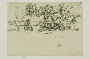 Küçük Teras, Lüksemburg Bahçeleri by James Abbott McNeill Whistler