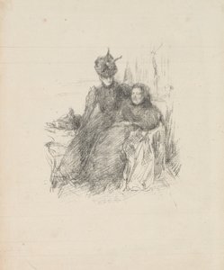 Anne ve kızı by James Abbott McNeill Whistler