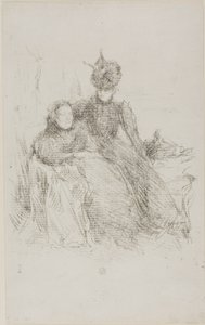 Anne ve kızı by James Abbott McNeill Whistler
