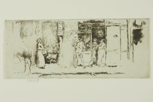 Gazete Durağı, Rue de Seine by James Abbott McNeill Whistler