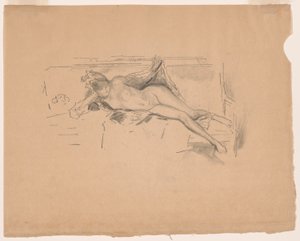 Çıplak Model, Yatan by James Abbott McNeill Whistler