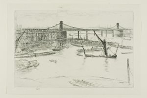 Eski Hungerford Köprüsü by James Abbott McNeill Whistler
