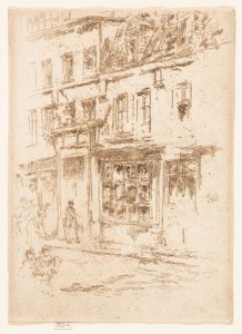 Küçük Tereyağı Sokağı, Brüksel by James Abbott McNeill Whistler