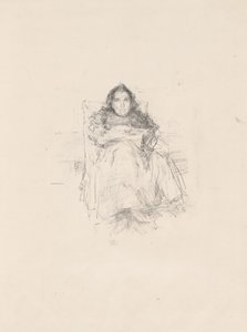 Portre Çalışması: Mrs. Philip, No. 3 (recto) Portre Çalışması: Geneviève Mallarmé (verso) by James Abbott McNeill Whistler