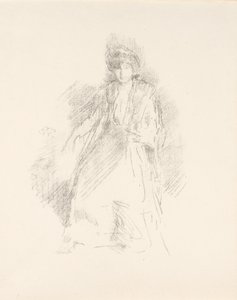 Şapka Takan Genç Bir Kadının Portresi [Miss Seaton] by James Abbott McNeill Whistler