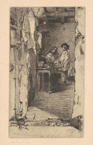 Bez Toplayıcılar, Mouffetard Bölgesi, Paris by James Abbott McNeill Whistler