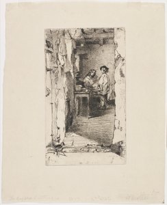 Bez Toplayıcılar, Mouffetard Bölgesi, Paris by James Abbott McNeill Whistler