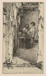 Bez Toplayıcılar, Mouffetard Bölgesi, Paris by James Abbott McNeill Whistler