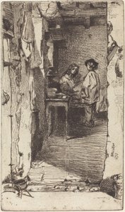 Bez Toplayıcılar, Mouffetard Bölgesi, Paris by James Abbott McNeill Whistler