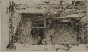 Bez Toplayıcılar, Mouffetard Bölgesi, Paris by James Abbott McNeill Whistler