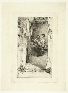 Bez Toplayıcılar, Mouffetard Bölgesi, Paris by James Abbott McNeill Whistler
