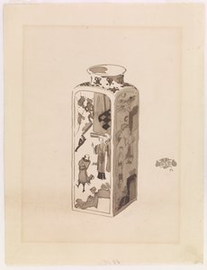 Genişleyen boyunlu kare kutu by James Abbott McNeill Whistler