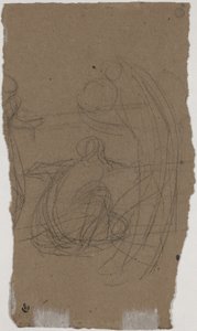 "Mavi ve Yeşil Varyasyonlar" için Çalışma [verso] by James Abbott McNeill Whistler