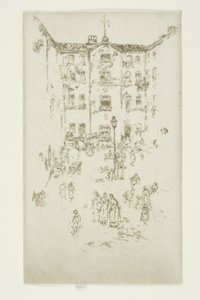 Avlu, Brüksel by James Abbott McNeill Whistler