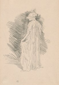Draped Figür, Arkadan Görünüm by James Abbott McNeill Whistler