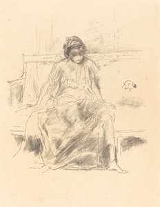 Draped Figür, Oturan by James Abbott McNeill Whistler