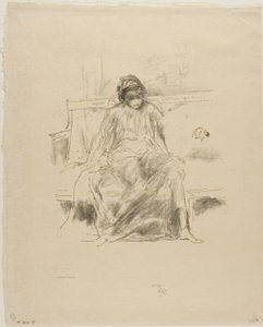 Draped Figür, Oturan by James Abbott McNeill Whistler
