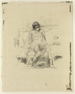 Draped Figür, Oturan by James Abbott McNeill Whistler