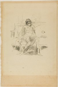 Draped Figür, Oturan by James Abbott McNeill Whistler