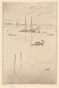 Küçük Lagün, İlk Venedik Setinden (Venedik, On İki Gravür Serisi) by James Abbott McNeill Whistler
