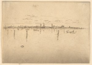 İlk Venedik Setinden Küçük Venedik (Venedik, On İki Gravür Serisi) by James Abbott McNeill Whistler
