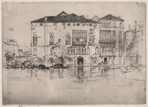 Birinci Venedik Setinden Saraylar (Venedik, On İki Gravür Serisi) by James Abbott McNeill Whistler