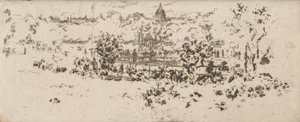 Terastan Pantheon, Lüksemburg Bahçeleri by James Abbott McNeill Whistler