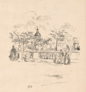 Lüksemburg Bahçeleri Terasından Pantheon by James Abbott McNeill Whistler