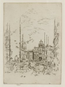 Birinci Venedik Setinden Piazzetta (Venedik, On İki Gravür Serisi) by James Abbott McNeill Whistler