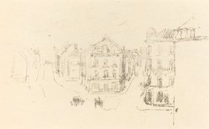 Deneme Kroki: Grand Rue, Dieppe by James Abbott McNeill Whistler