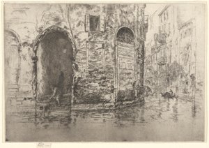 Birinci Venedik Setinden İki Kapı (Venedik, On İki Gravür Serisi) by James Abbott McNeill Whistler